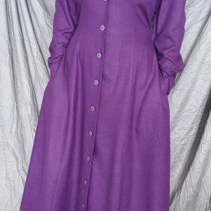 George Georgiou Vintage 80s 100% Silk Dress in Royal Purple
